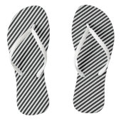Zwart-wit Kleine Grootte Diagonale Strepen Teenslippers (Voetbed)