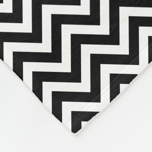 Zwart-wit Kleine Grootte Horizontale Chevron Fleece Deken (Hoek)