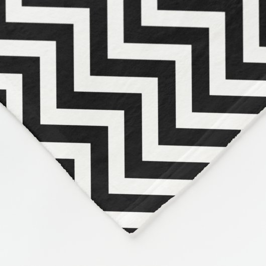 Zwart-wit Kleine Grootte Verticale Chevron Fleece Deken (Hoek)