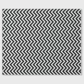 Zwart-wit Kleine Verticale Chevron Strepen Cadeaupapier (Vlak)