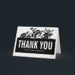 Zwart & Wit Kleur Blokkeren Bedankkaart<br><div class="desc">Deze moderne bedankkaart maakt deel uit van een trouwset. Andere kleuren en bijpassende items zijn beschikbaar.</div>