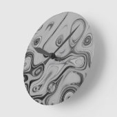 Zwart-wit, kleurbaar kleurenontwerp ronde klok (Hoek)