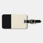  zwart/wit kleurenblok bagagelabel (Voorkant horizontaal)