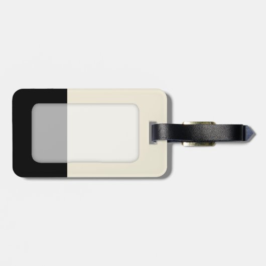  zwart/wit kleurenblok bagagelabel (Achterkant horizontaal)
