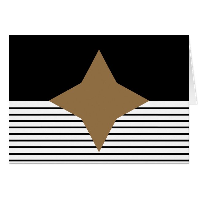 Zwart wit kleurenblok en bruin diamant (Voorkant Horizontaal)