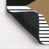 Zwart wit kleurenblok en bruin diamant muismat (Hoek)