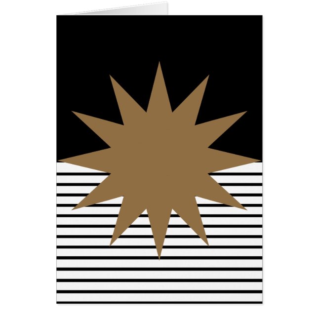 Zwart wit kleurenblok en bruine zon (Voorkant)