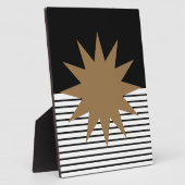 Zwart wit kleurenblok en bruine zon fotoplaat (Zijkant)