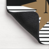 Zwart wit kleurenblok en bruine zon muismat (Hoek)