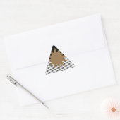 Zwart wit kleurenblok en bruine zon sticker (Envelop)