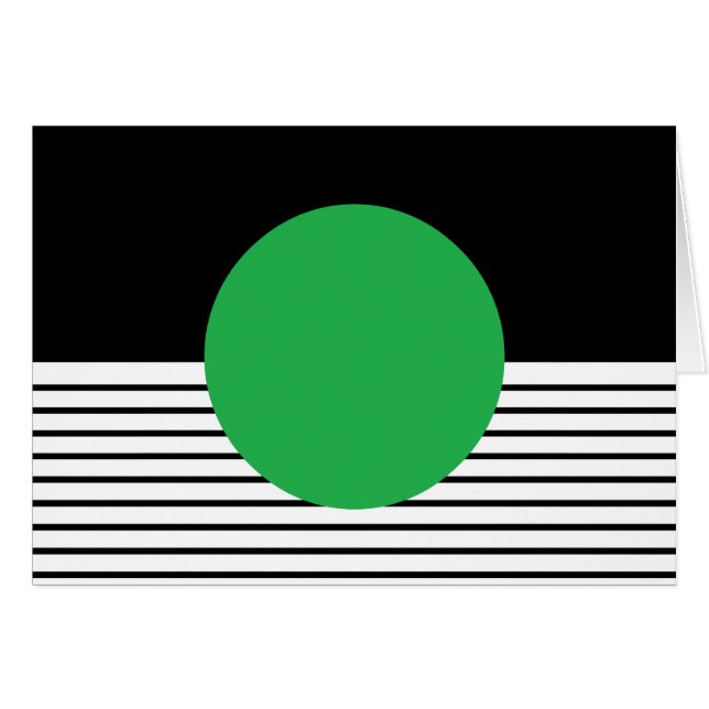 Zwart wit kleurenblok en groene cirkel (Voorkant Horizontaal)