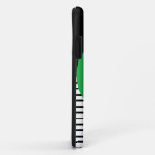Zwart wit kleurenblok en groene cirkel Case-Mate iPhone case (Achterkant/rechts)