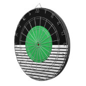 Zwart wit kleurenblok en groene cirkel dartbord (Voorkant Rechts)