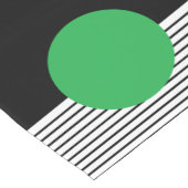 Zwart wit kleurenblok en groene cirkel korte tafelloper (Hoek)