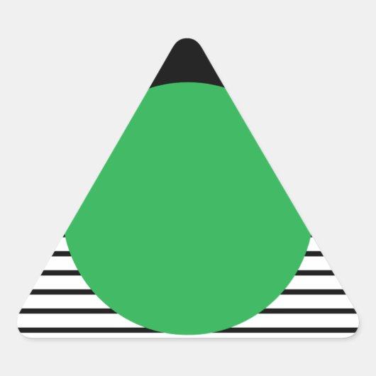 Zwart wit kleurenblok en groene cirkel sticker (Voorkant)