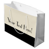 zwart/wit kleurenblok groot cadeauzakje (Achterkant Gekanteld)