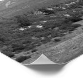 Zwart-wit kleurengebergte 16x20 landschap poster (Hoek)