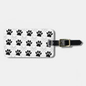 Zwart-wit kleurenpatroon bagagelabel (Voorkant horizontaal)