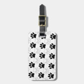 Zwart-wit kleurenpatroon bagagelabel (Voorkant verticaal)