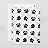 Zwart-wit kleurenpatroon briefkaart (Voorkant / Achterkant)