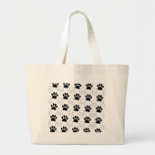 Zwart-wit kleurenpatroon grote tote bag (Voorkant)