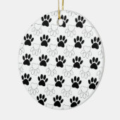 Zwart-wit kleurenpatroon keramisch ornament (Links)