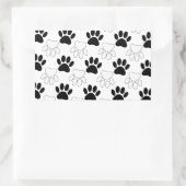 Zwart-wit kleurenpatroon rechthoekige sticker (Tas)