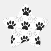 Zwart-wit kleurenpatroon ster sticker (Voorkant)