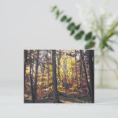 Zwart-Wit Kleurrijke Herfst Ansichtkaart Briefkaart (Staand voorkant)