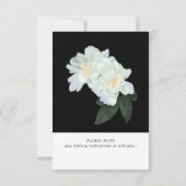 Zwart-wit klimmen Rozen RSVP Kaartje (Achterkant)