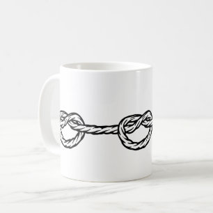 Zwart-wit knoop touw patroon koffiemok