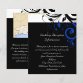 Zwart/wit/kobalt blauw huwelijk (Voorkant / Achterkant)