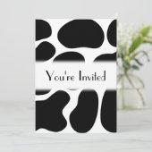 Zwart-wit koe afdrukpatroon. kaart (Staand voorkant)