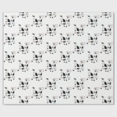 Zwart-wit Koe inpakpapier (Vlak)