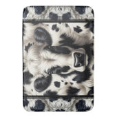 Zwart & Wit Koe Koeienhuid Furry Look Badmat (Voorkant Verticaal)