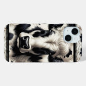 Zwart & Wit Koe Koeienhuid Furry Look Case-Mate iPhone Case (Achterkant (horizontaal))
