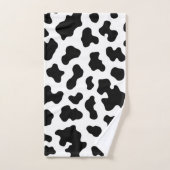 Zwart-wit Koe Koeienhuid Print Bad Handdoek (Handdoek)
