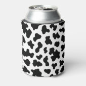 Zwart-wit Koe Koeienhuid Print Blikjeskoeler (Blikje Achterkant)