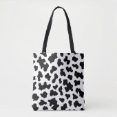 Zwart-wit Koe Koeienhuid Print Tote Bag (Voorkant)