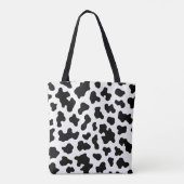 Zwart-wit Koe Koeienhuid Print Tote Bag (Achterkant)