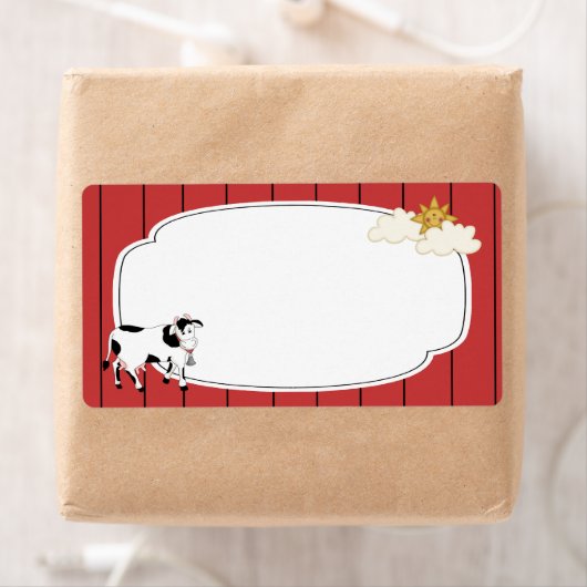 Zwart-wit Koe Label (Insitu)