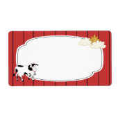 Zwart-wit Koe Label (Voorkant)