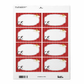 Zwart-wit Koe Label (Full Sheet)