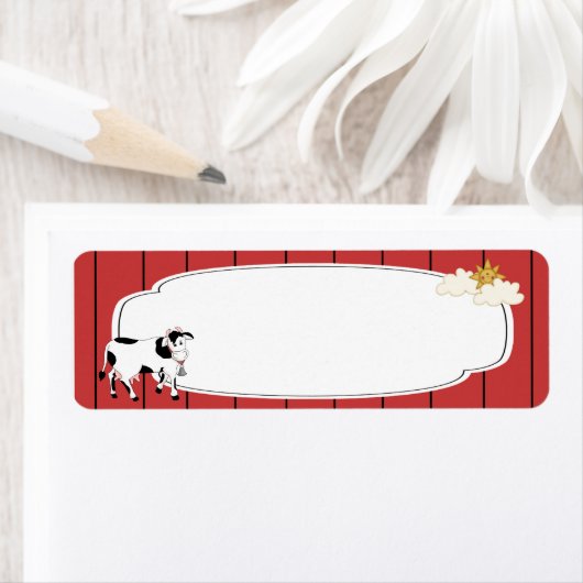 Zwart-wit Koe Label (Insitu)