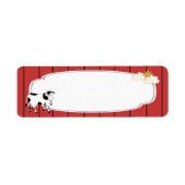 Zwart-wit Koe Label (Voorkant)