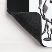 Zwart-wit Koe Mousepad Muismat (Hoek)