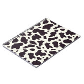 Zwart-wit Koe Patroon Afdrukken Notitieboek (Linkerzijde)