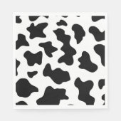 Zwart-wit Koe Print Boerderij Schuur Verjaardagsfe Servet (Voorkant)