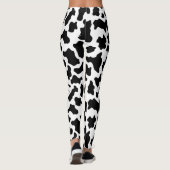 Zwart & Wit Koe Print Cowgirl Leggings (Achterkant)