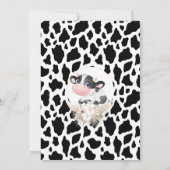 Zwart Wit Koe Print Heilige Koe Verjaardag Kaart (Achterkant)